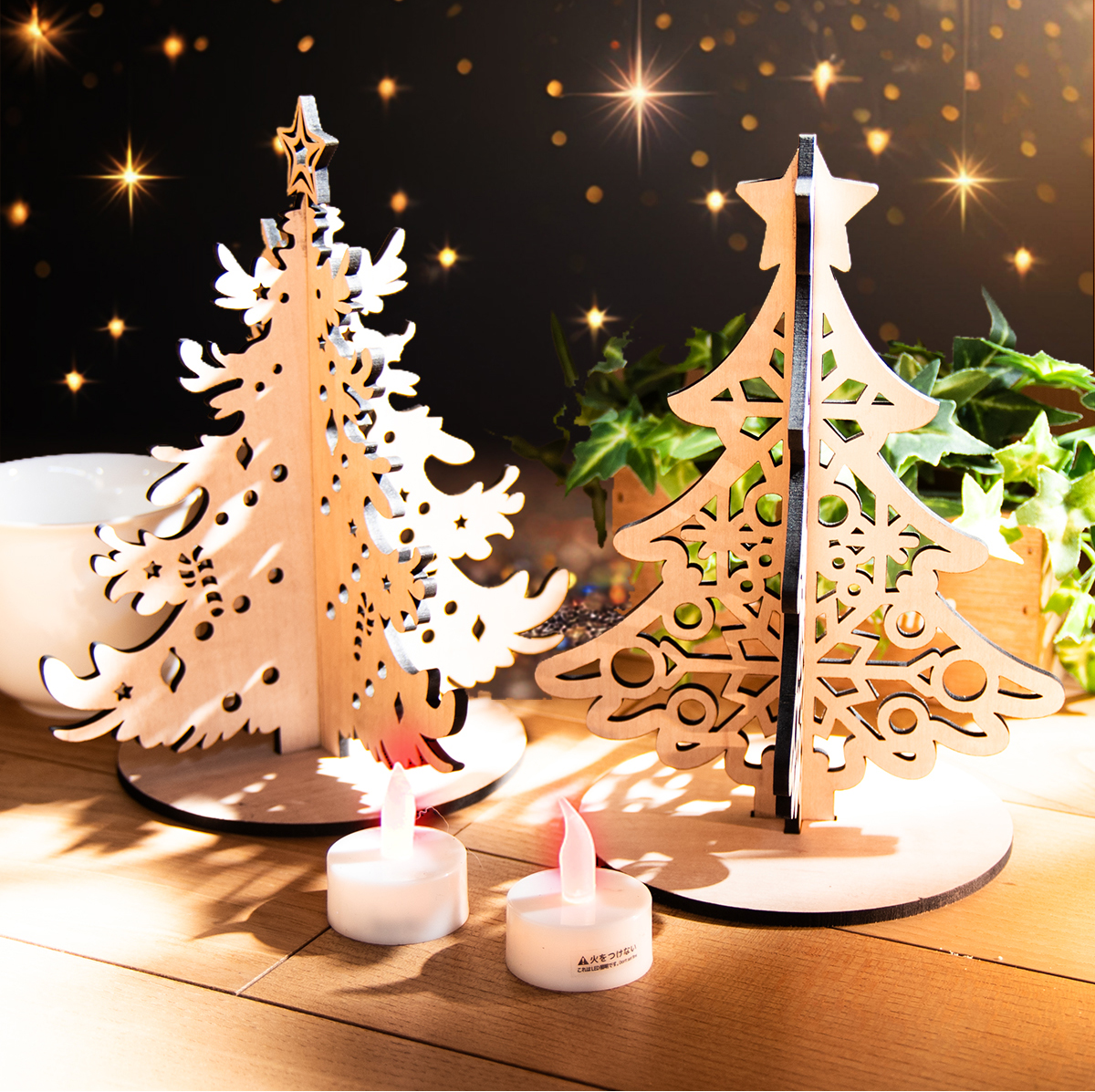 数量限定価格!! クリスマスツリー ミニサイズ コンパクト 5種類から選べる 木製 置物