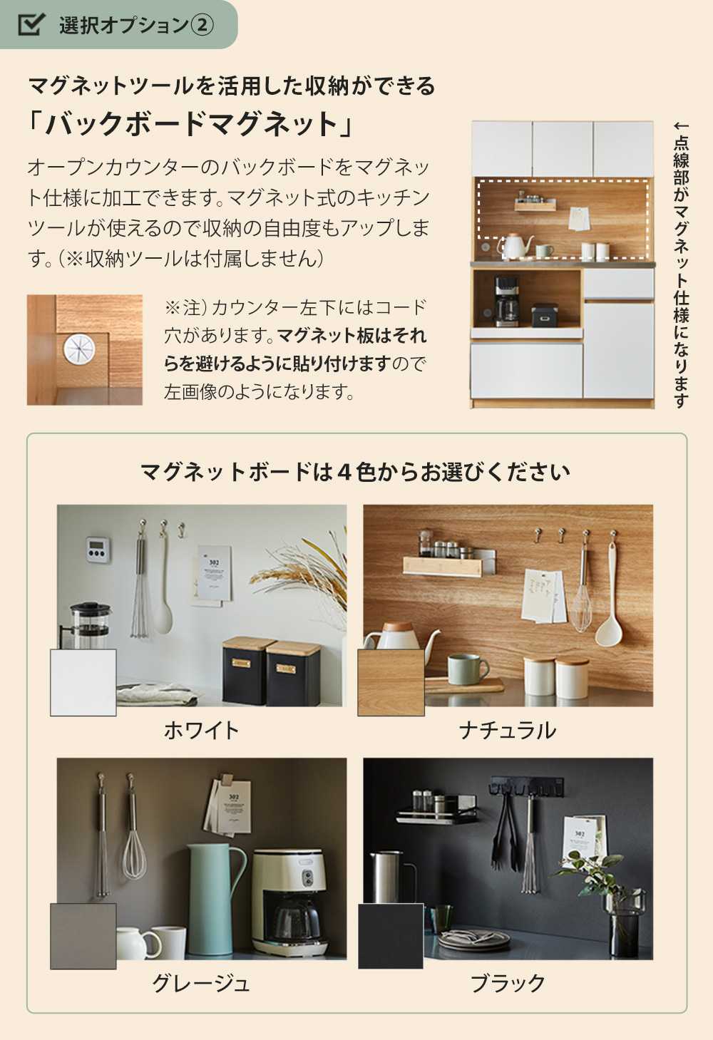 バックボードマグネット マグネットツールを活用した収納