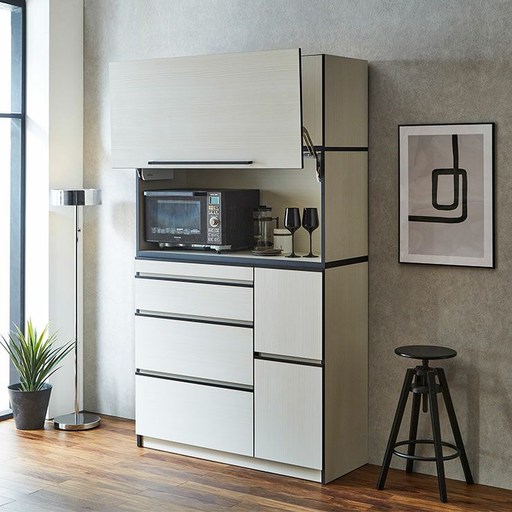 食器棚 ノヴァ100 カラー ポルテオークホワイト