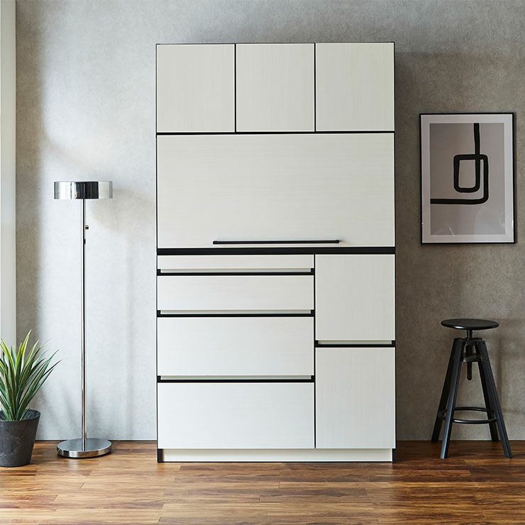 食器棚 新星 ポルテオークホワイト