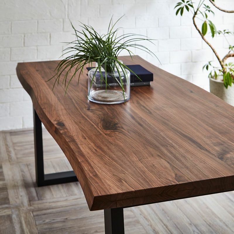 天板幅210cm 脚LA/ｵｰｸ 高さ66～75cm調整可能