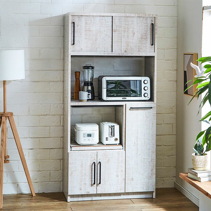 食器棚 令和 アンティークホワイト