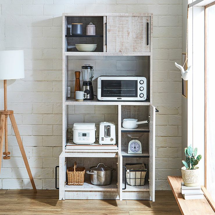 食器棚 令和 アンティークホワイト