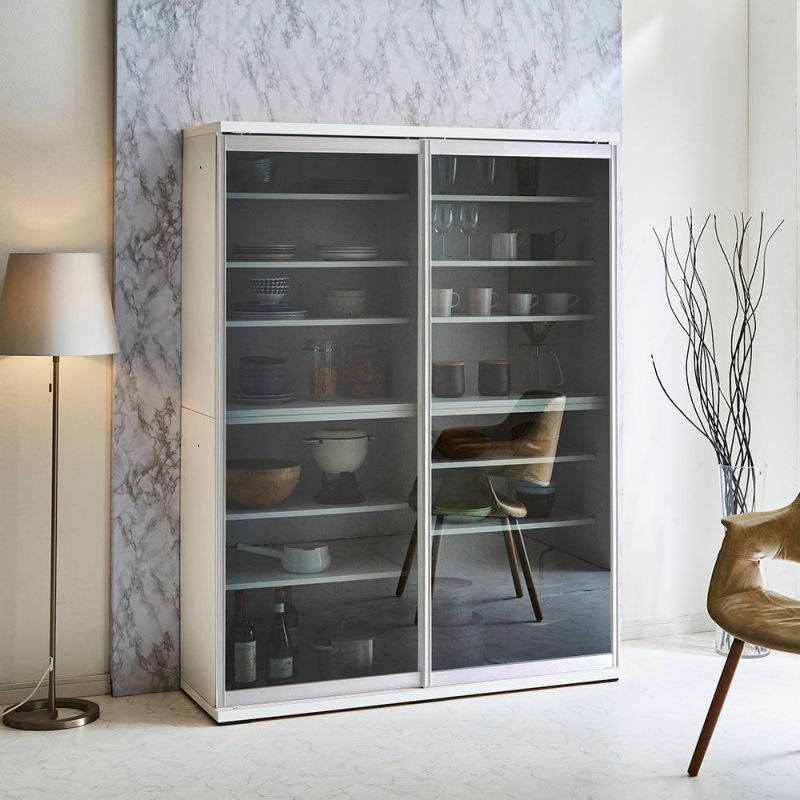 幅133.5cm レディオーク クリアガラス 大容量収納