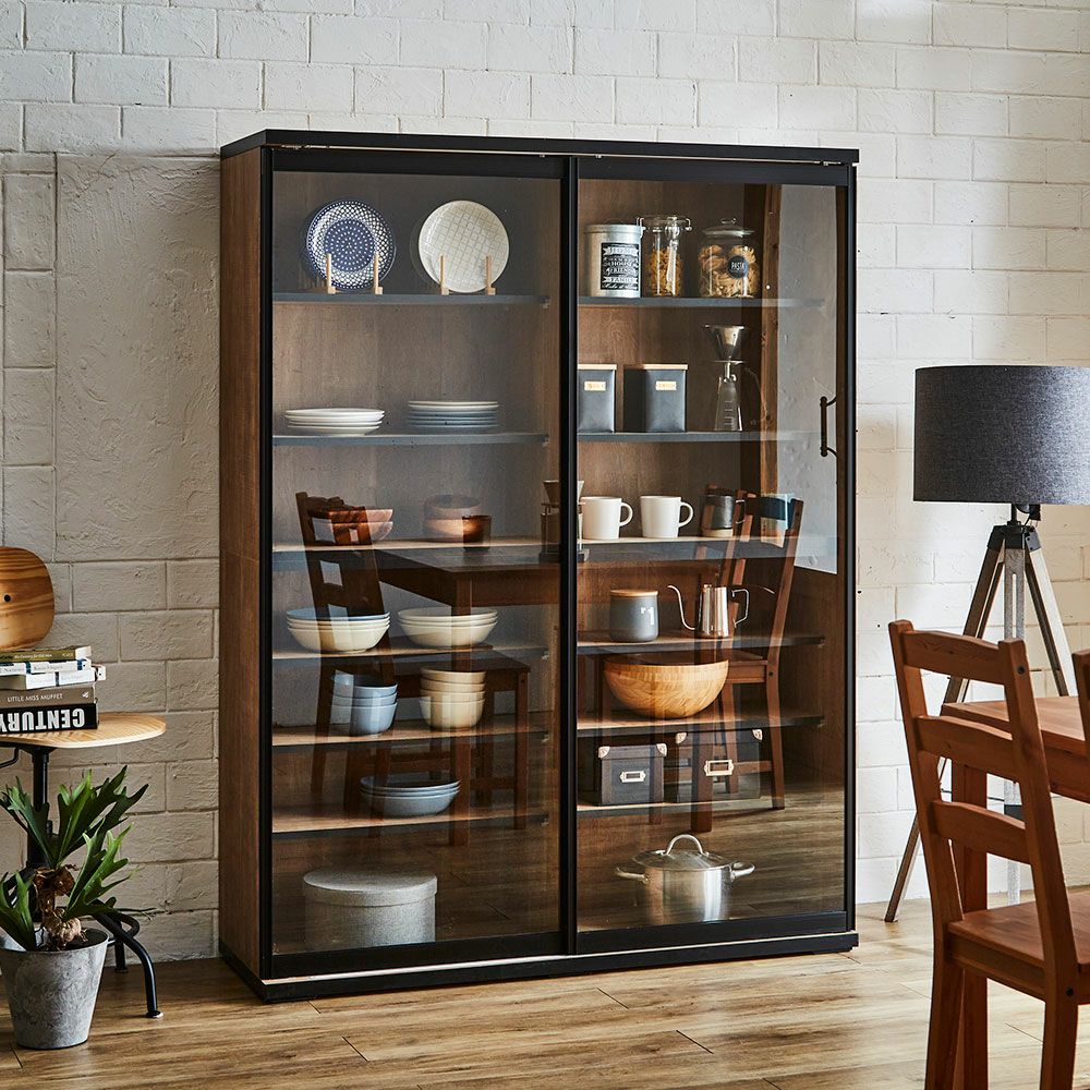 ホワイト本体・ホワイトガラス 幅133.5cm