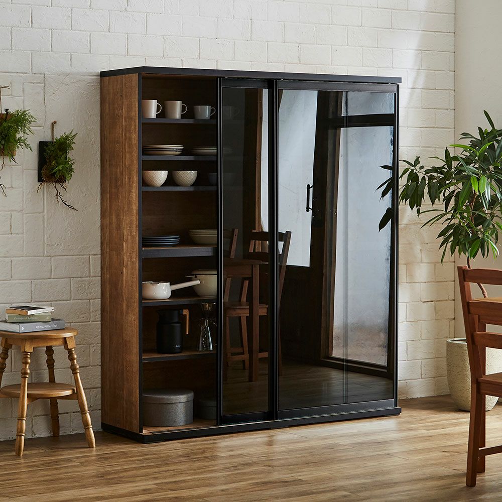 ホワイト本体・ホワイトガラス 幅153.5cm