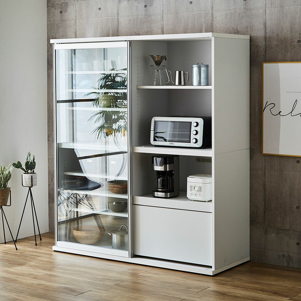 レンジ収納部・スライド棚 有料オプション位置記載