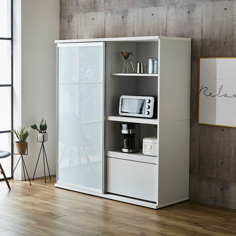 スライド食器棚 サイズ情報 可動棚3cm間隔 20段階