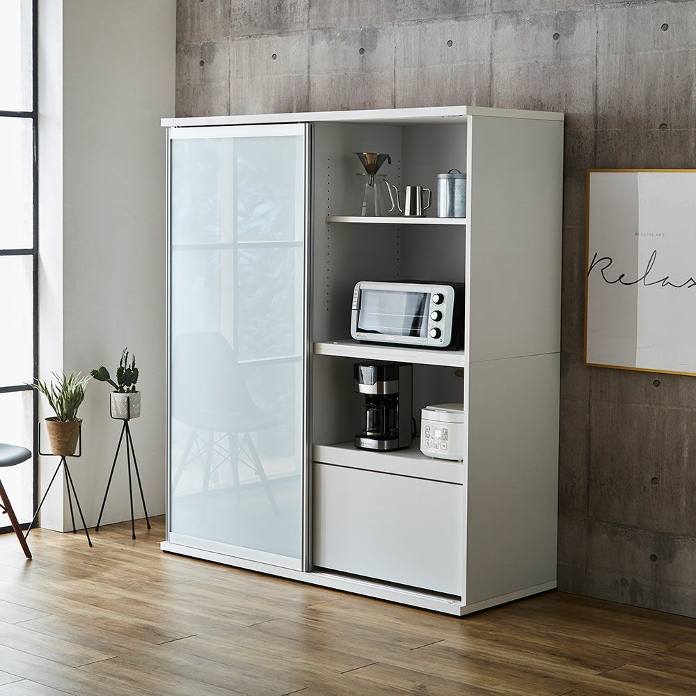 スライド食器棚 サイズ情報 可動棚3cm間隔 20段階