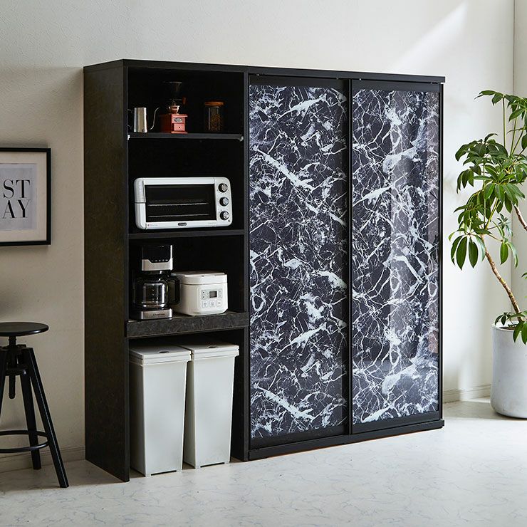 レンジ台 ポエム ストーンブラック