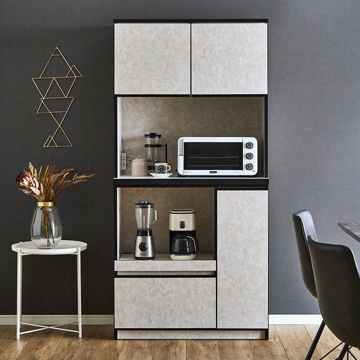 食器棚 ミゲル90 カラー ストーンホワイト