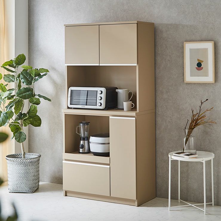 食器棚 ナポリ アースベージュ