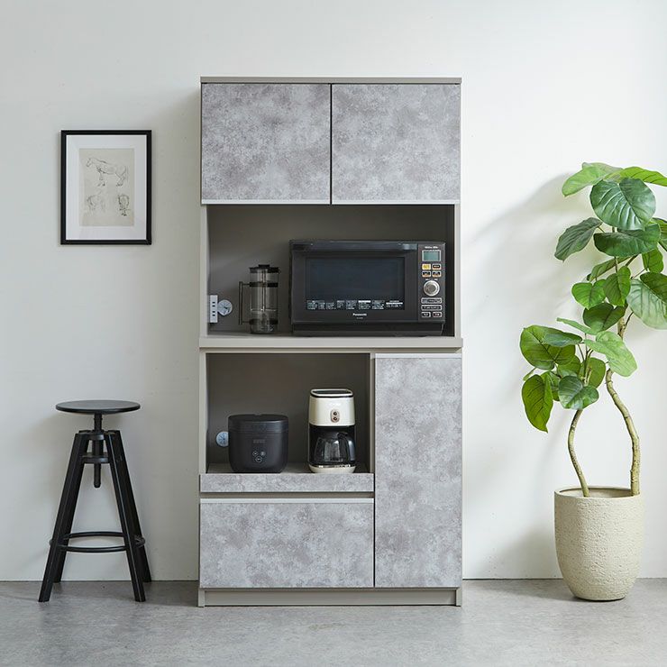 食器棚 ナポリ 白洛