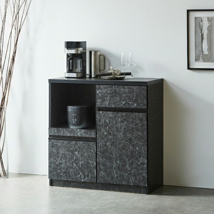 コストパフォーマンス当店No.1 食器棚 ナポリ 幅88.8cm ハイタイプ