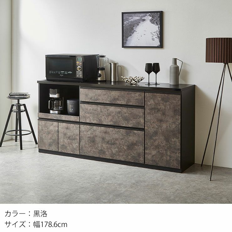 鏡面ホワイト 幅178.6cm