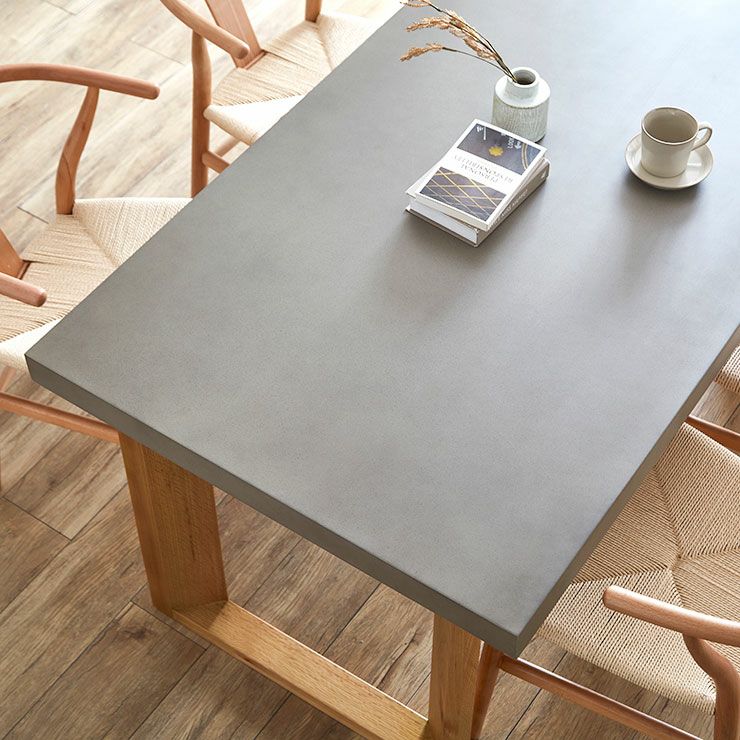 テーブル単品 コンクリート調のくすみグレーの天板がおしゃれ