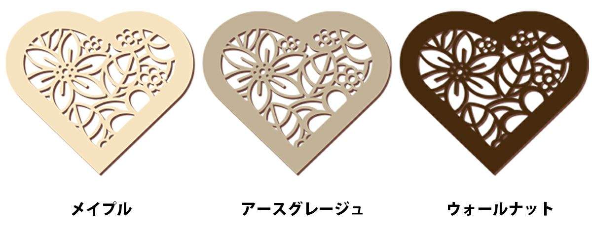 木製 ハート型アクセサリーケース アクセサリー収納 小物入れ 蓋