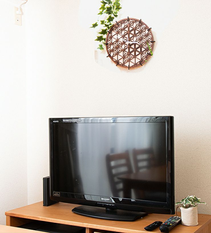 木製壁掛け時計 組子風 和風 ウォールクロック 壁時計 時計003 | セミ