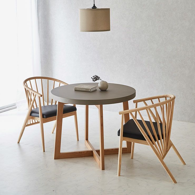 テーブル90cm × RC-502チェア ナチュラル 3点セット