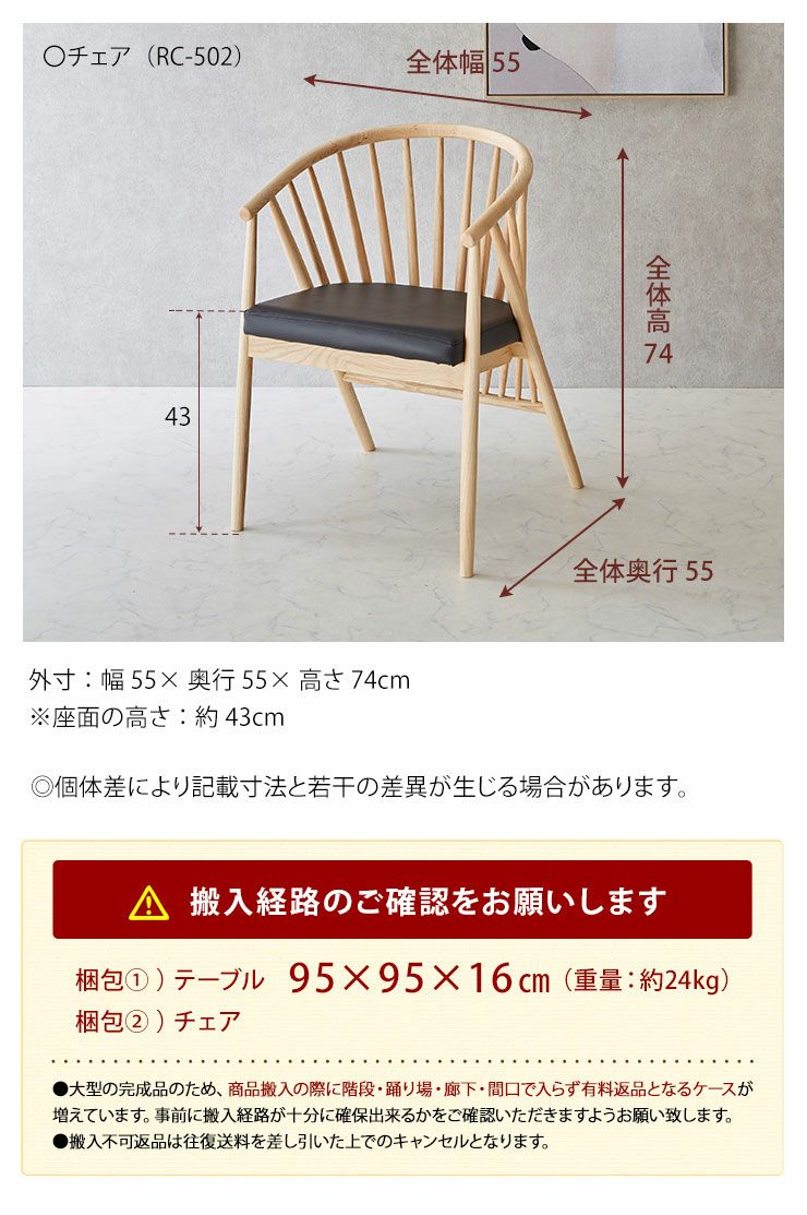 丸ガレット90の3点セット使用イメージ