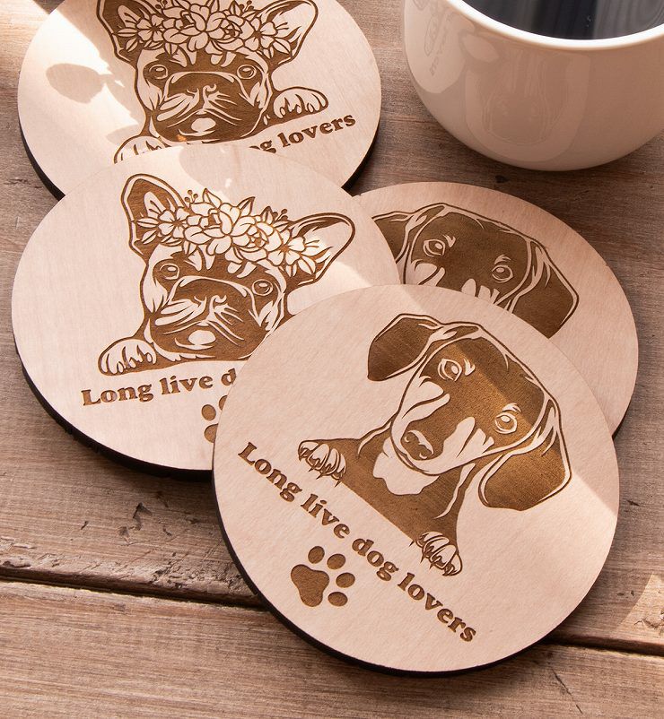 ラッキードッグ　色紙+コースター ラッキードッグ 色紙+コースター ラッキードッグ 色紙+コースター