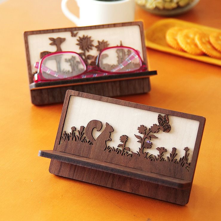 メガネスタンド 木製 かわいい 森の動物たち メガネスタンド018 | セミ