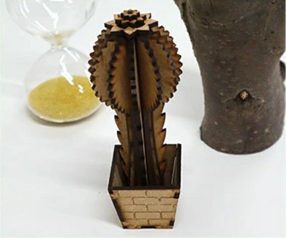 オブジェ 手作りキット サボテン001 4種類から選べる 組み立て式