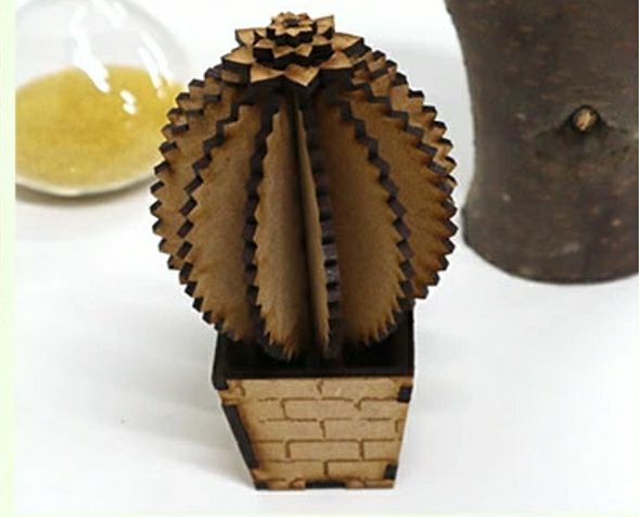 オブジェ 手作りキット サボテン001 4種類から選べる 組み立て式