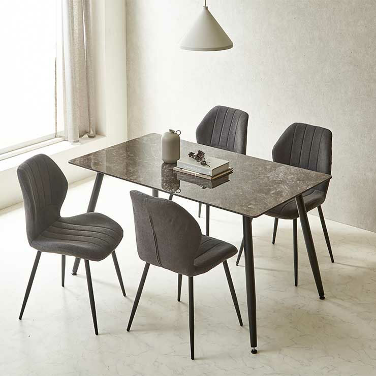 ダイニングテーブル 幅120cm 高級感あるモダンデザイン