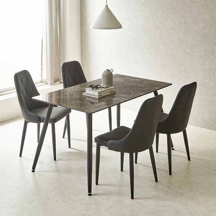 ダイニングテーブル 幅120cm 高級感あるモダンデザイン