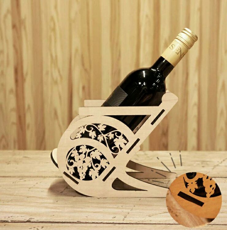 ワインボトルホルダー 葡萄モチーフ 幅9cm ワイン＆ビール収納