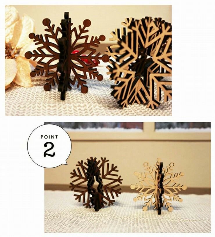 オーナメント 4個 SNOW FLAKE 雪のオーナメント 雪の結晶オブジェ