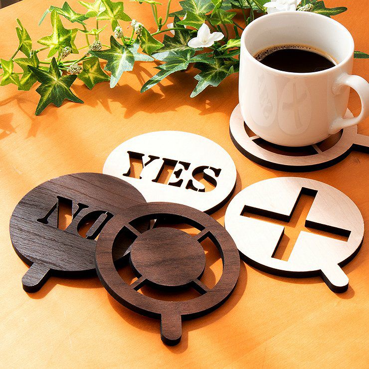 コースター 4枚 YES・NO 〇× コースター024 | セミオーダー