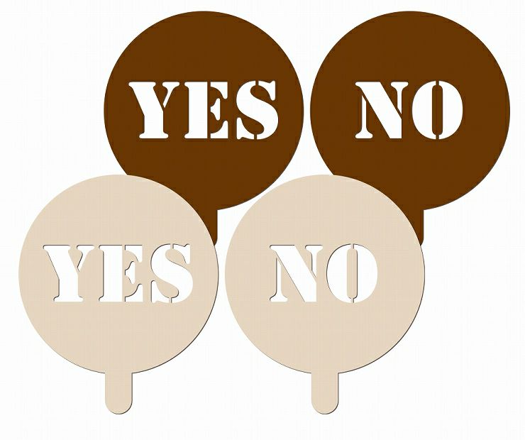 コースター 4枚 YES・NO 〇× コースター024 | KAGUCOCO
