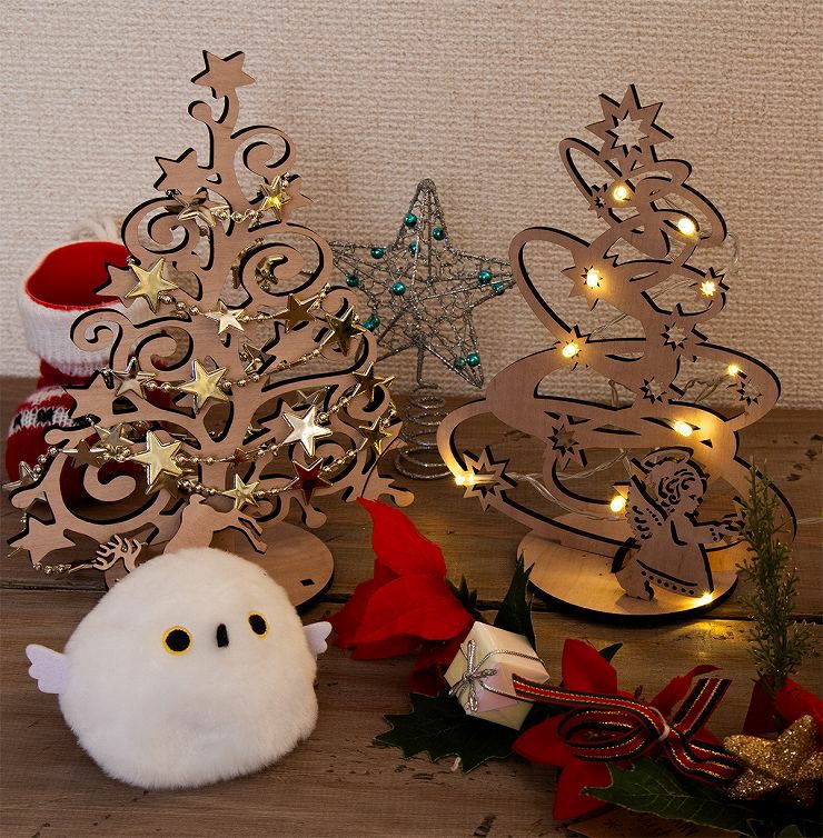 coco　クリスマスツリー クリスマスツリー 小（白・茶）箱付き | 住,インテリア,オブジェ