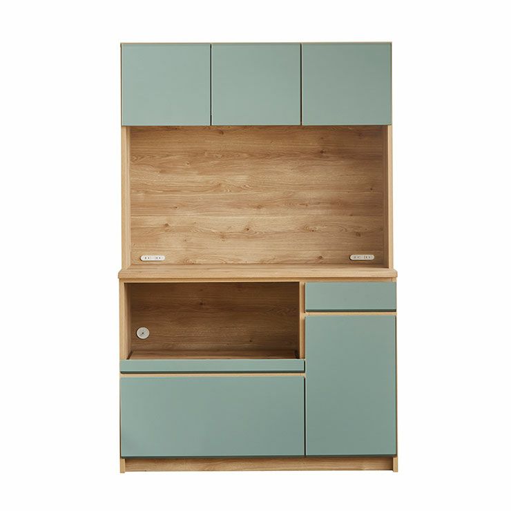 食器棚 マカロン117 カラー グリーン