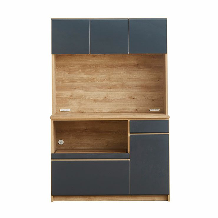 食器棚 マカロン117 カラー ブラック