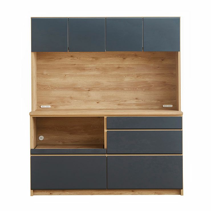 食器棚 マカロン155 ブラック