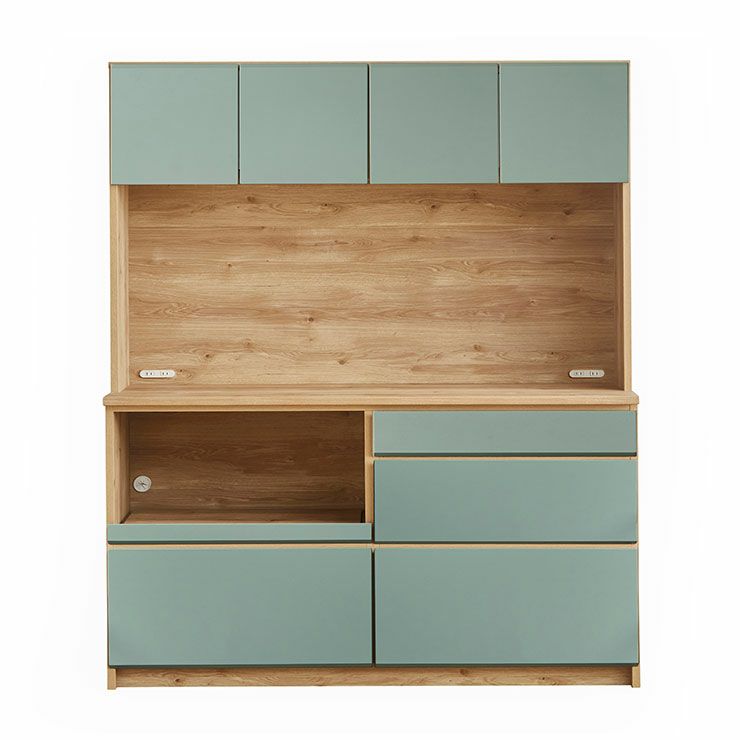 食器棚 マカロン155 グリーン