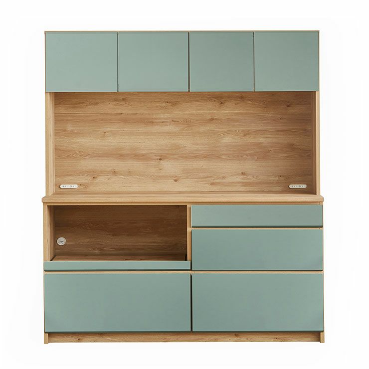 食器棚 マカロン170 カラー グリーン