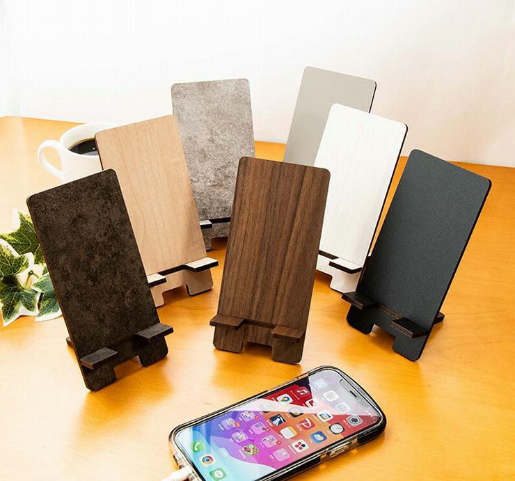 スマホスタンド 木製 無地 木目調 石目調 シンプル スマホ