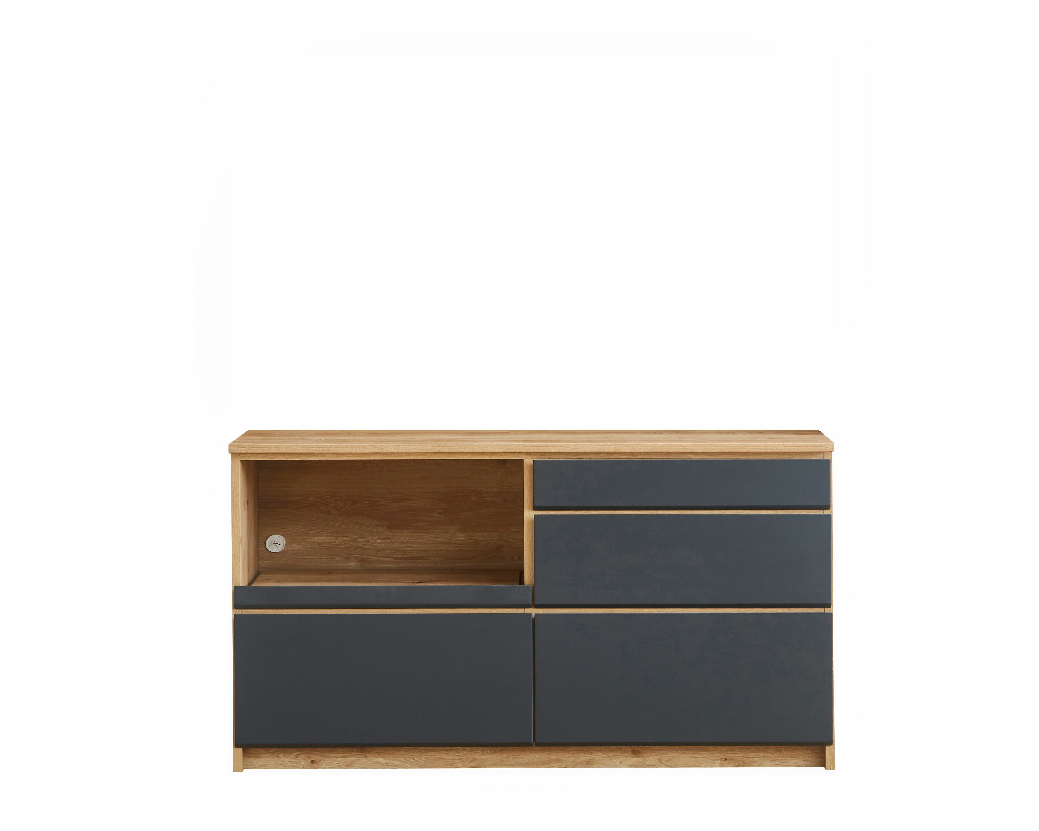 キッチンカウンター マカロン155 カラー ブラック